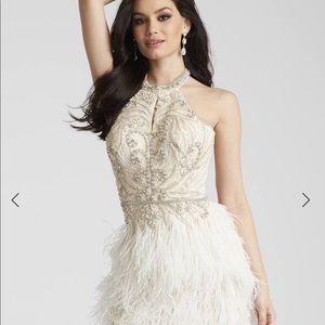 White Jovani Cocktail Dress